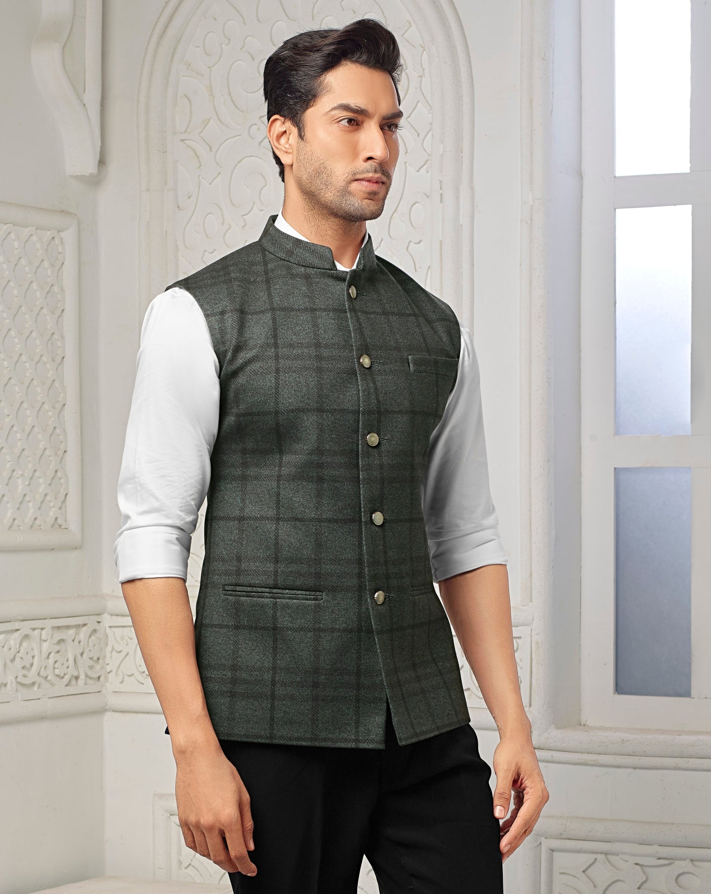 Forest Green checks blazer