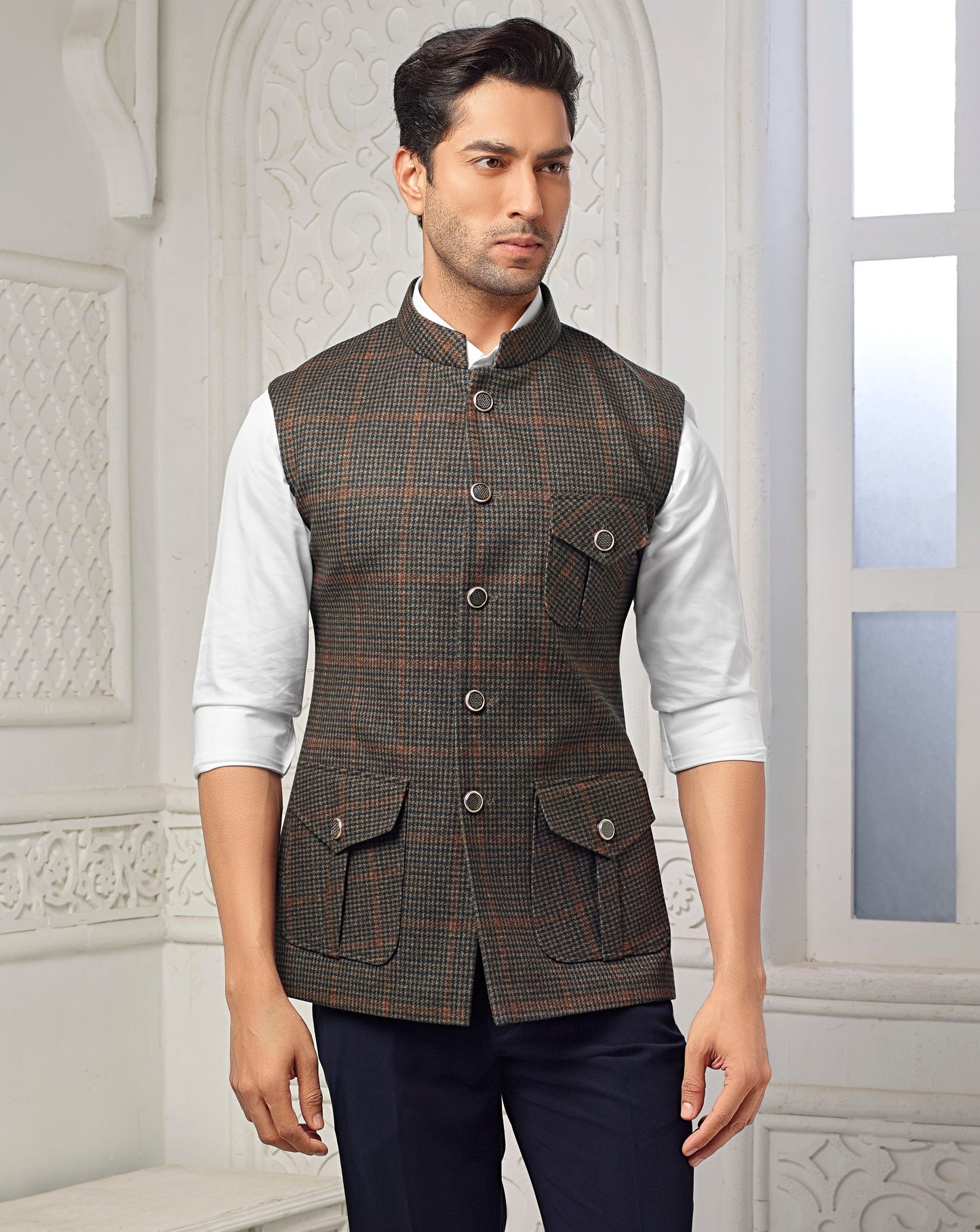 Green & Cream Blazer