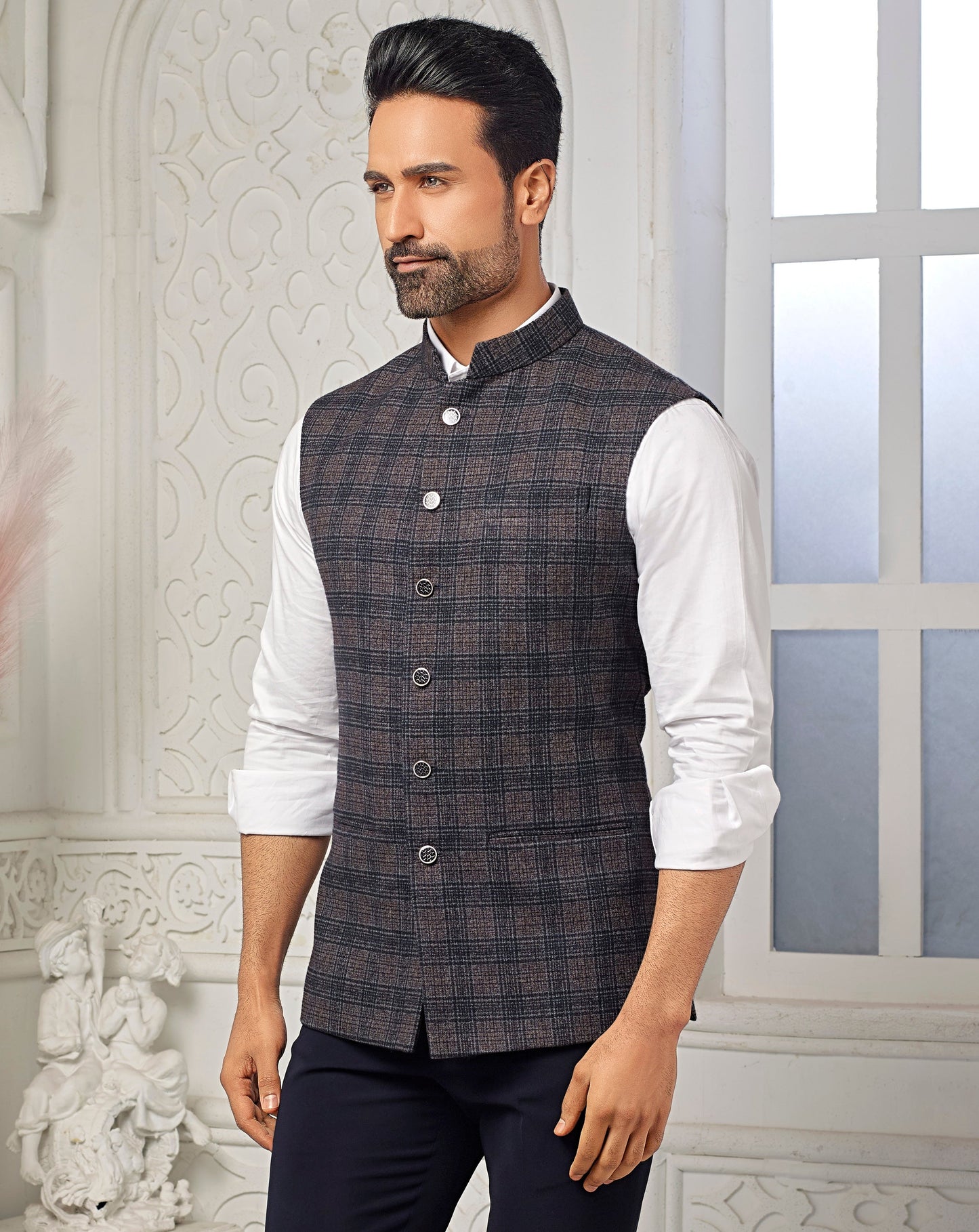 Blue & Grey checks blazer