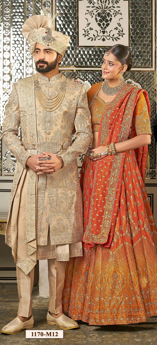 Golden Sherwani