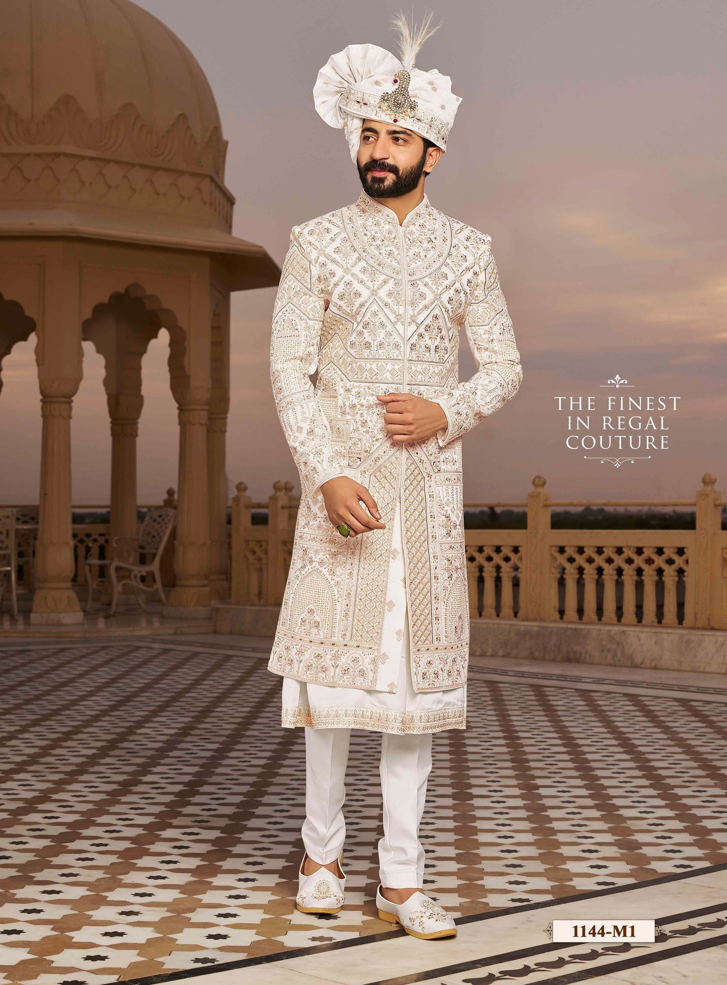 White Sherwani