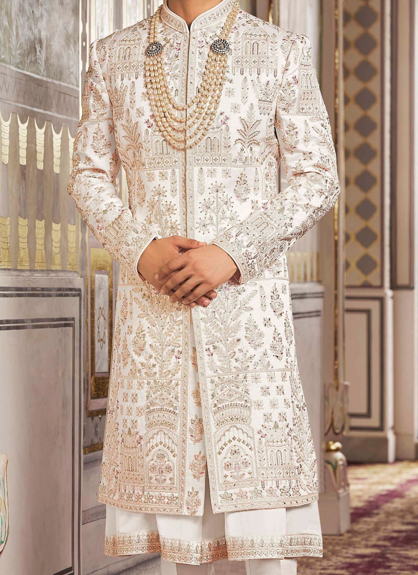 White Sherwani