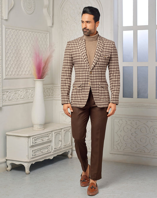 Chickkoo Checkered Blazer