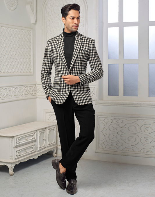 Black & white blazer